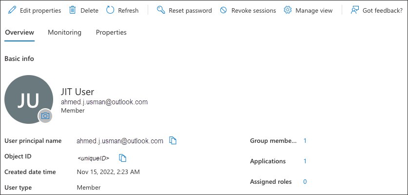 Click to expand assign user to groups
