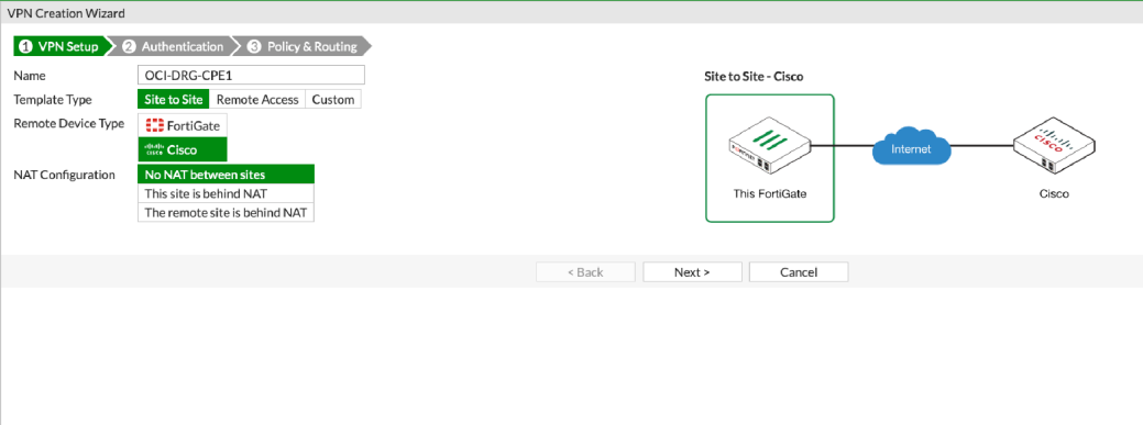 Click to expand This image shows the start of the VPN creation wizard.