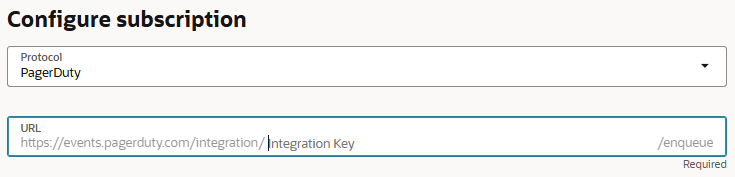 Integration Key section of PagerDuty endpoint.