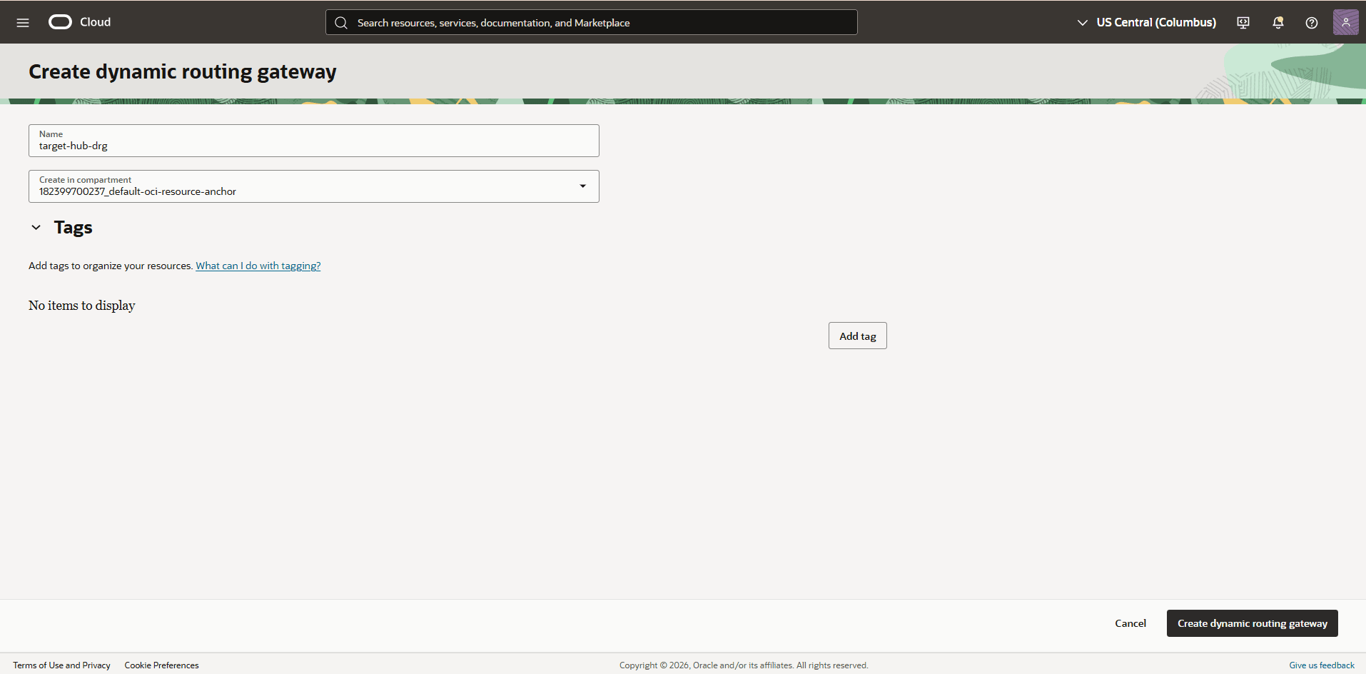 This screenshot shows the required configuration for cross-region restore.