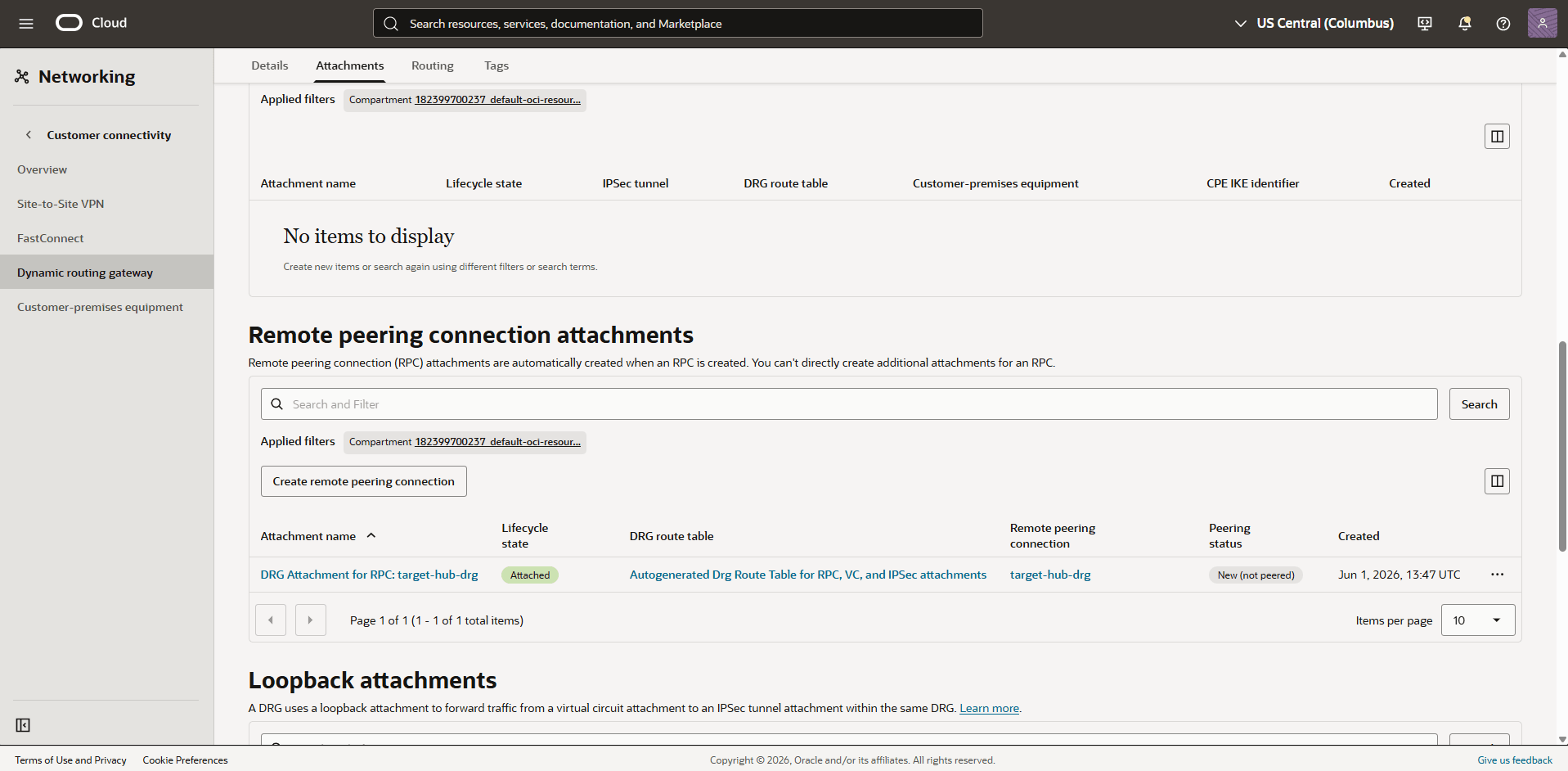 This screenshot shows the required configuration for cross-region restore.