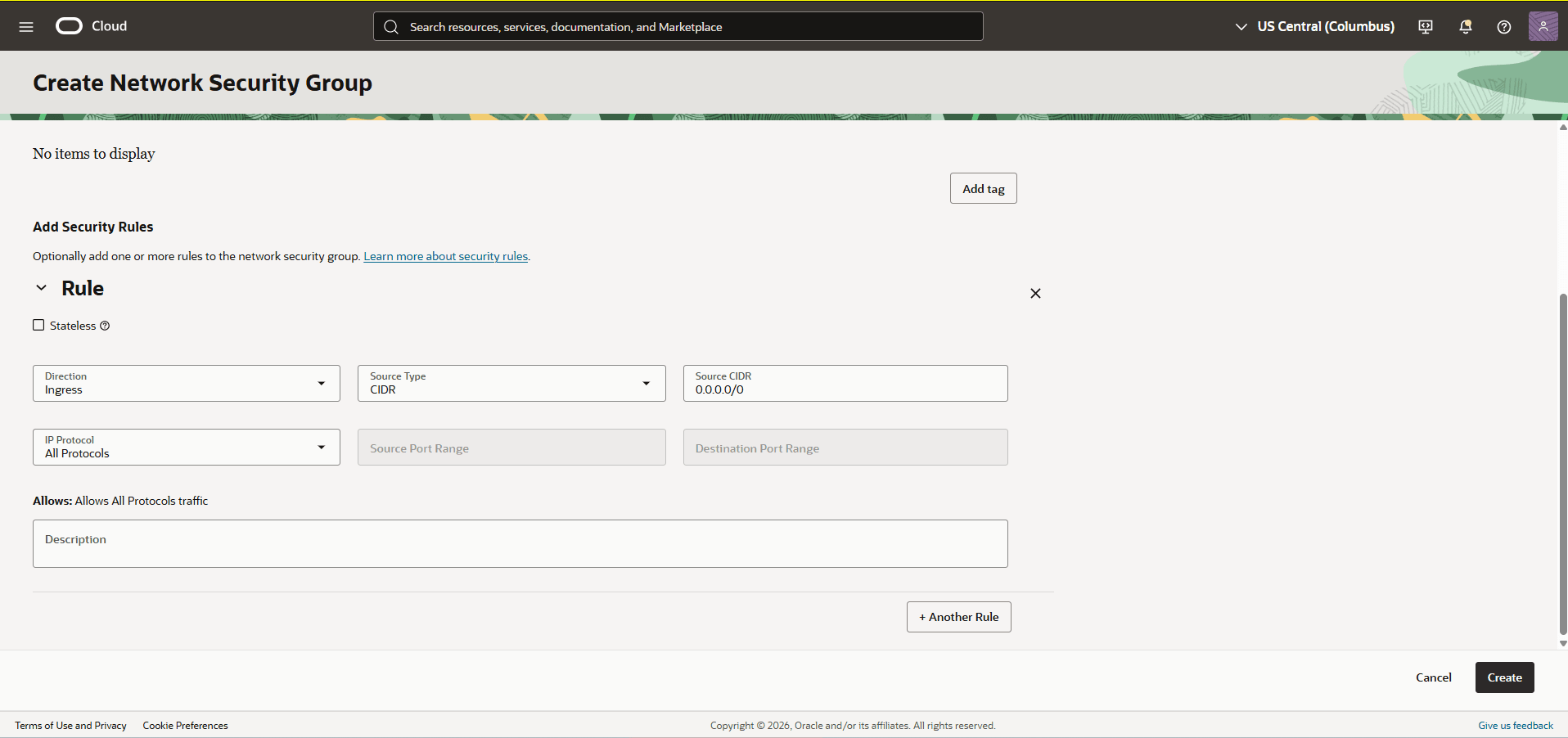 This screenshot shows the required configuration for cross-region restore.
