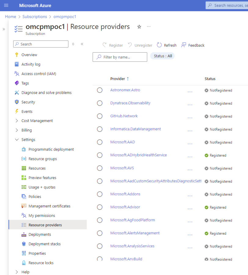 Click to expand resource providers