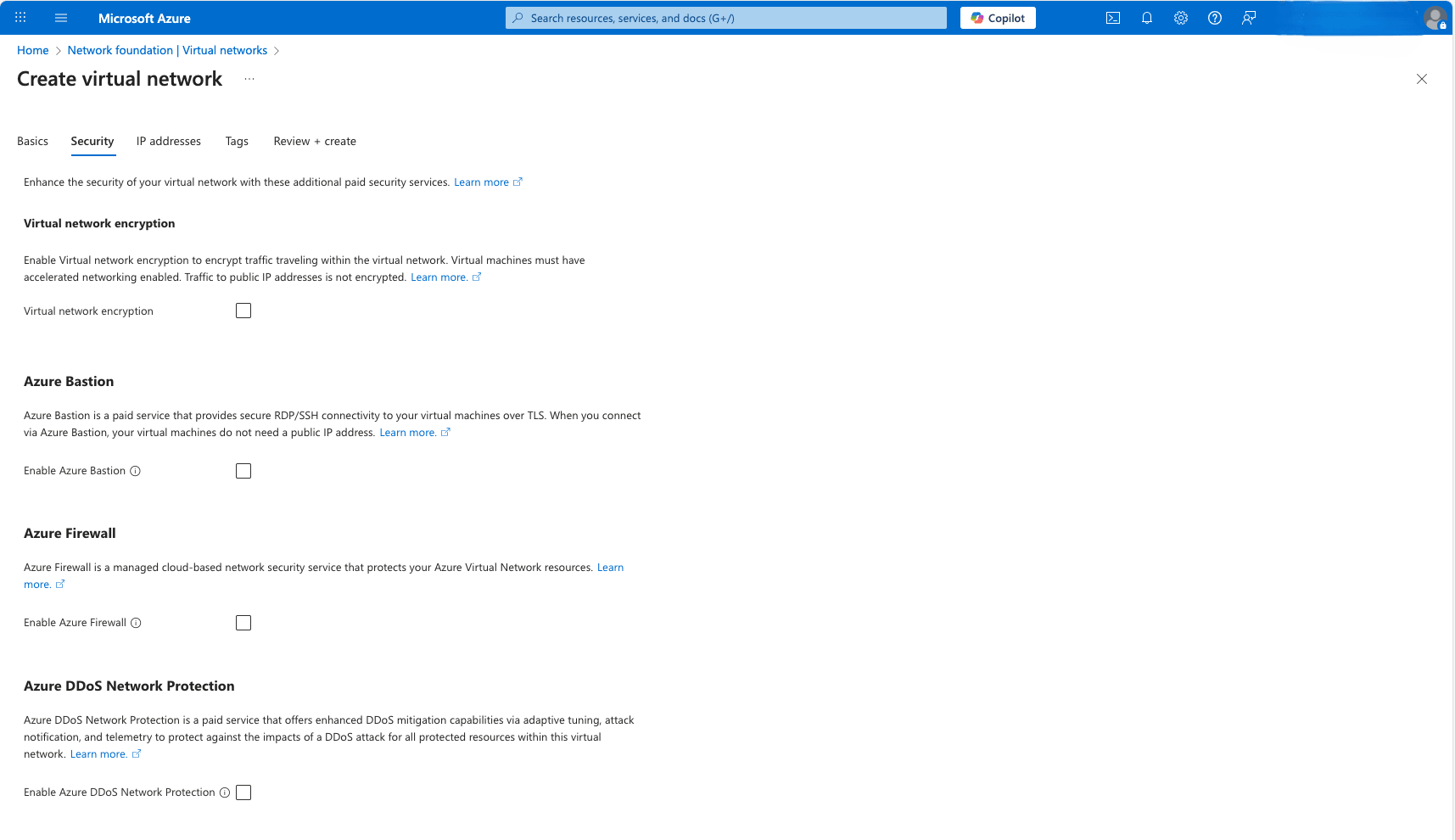 This screenshot shows the steps to create a virtual network with delegated subnet.