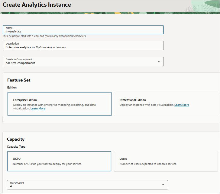 Description of oac_create1.jpg follows Description of oac_create1.jpg follows