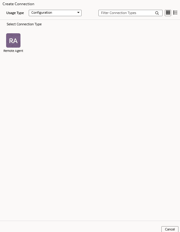 Remote Agent connection option Remote Agent connection option