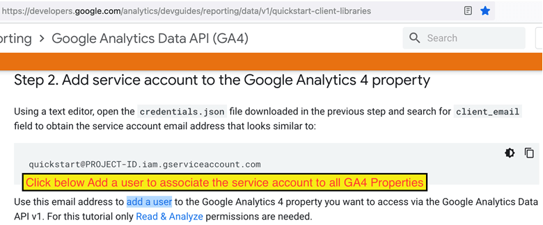 Enable Google Analytics APIs Enable Google Analytics APIs