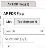 Use the FDR Flag column as a filter Use the FDR Flag column as a filter