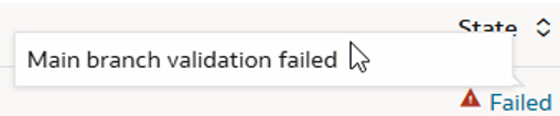 Validation of main branch displaying Failed state Validation of main branch displaying Failed state