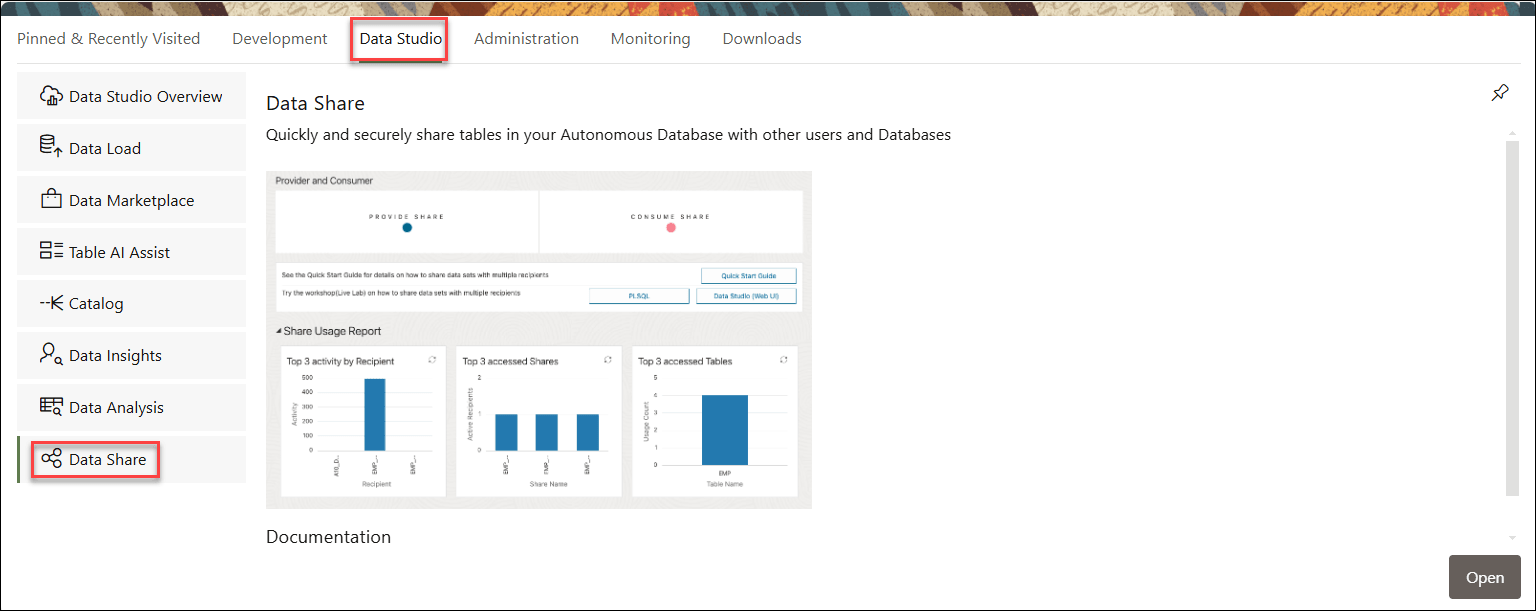 Description of data-share-pane.png follows Description of data-share-pane.png follows