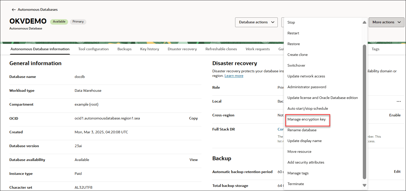 Description of sec_okv_manage.png follows Description of sec_okv_manage.png follows