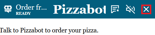This is an image of the close button in the chat widget header. This is an image of the close button in the chat widget header.
