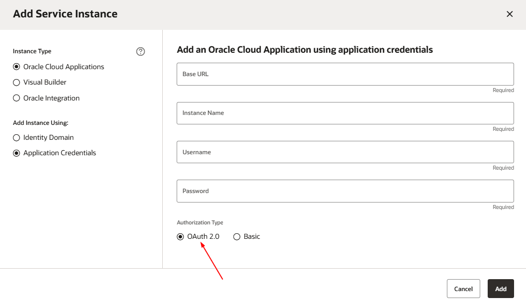 Description of addserviceoauth.png follows Description of addserviceoauth.png follows