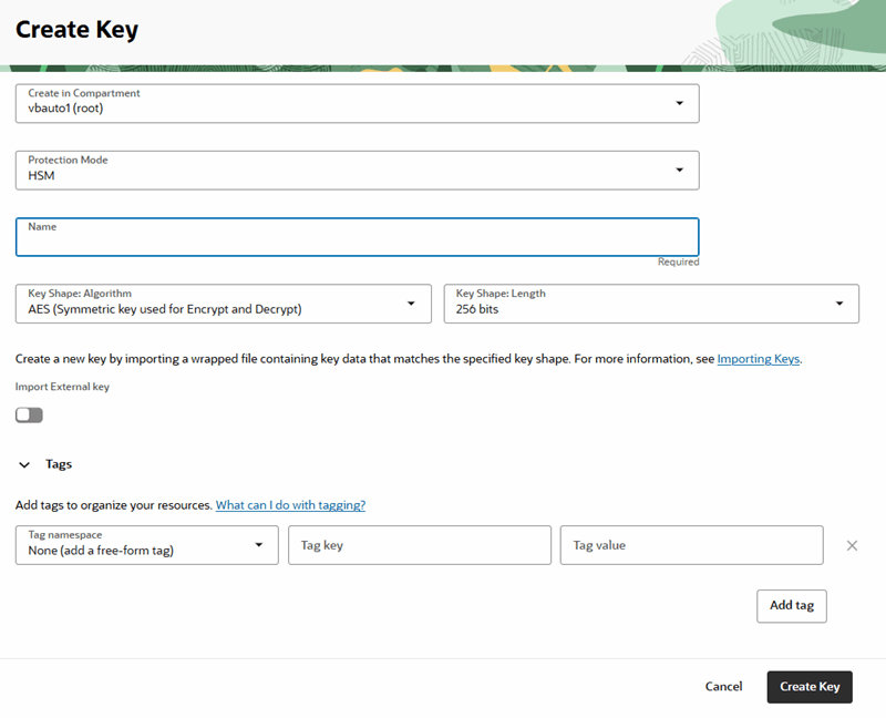 Description of vault-create-key.png follows Description of vault-create-key.png follows