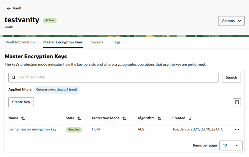 Description of vault-masterkeys-tab.png follows Description of vault-masterkeys-tab.png follows
