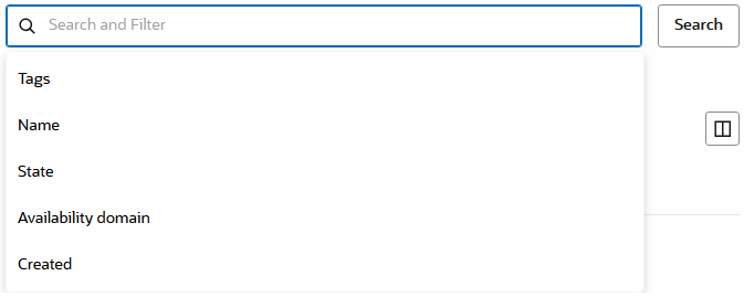 Click to expand Screenshot of search box showing available filters.