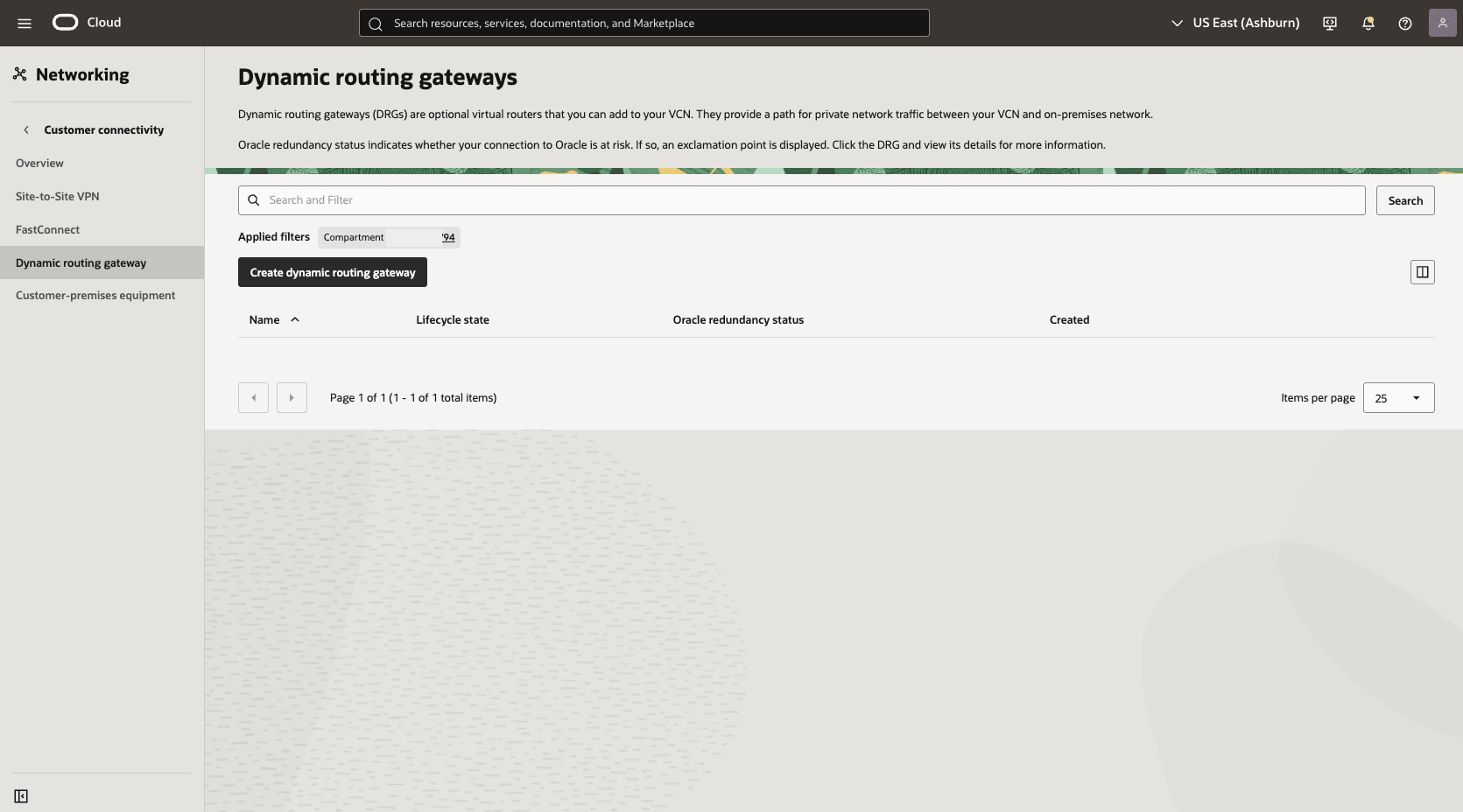 This screenshot shows how to configure the network in the primary region. This screenshot shows how to configure the network in the primary region.