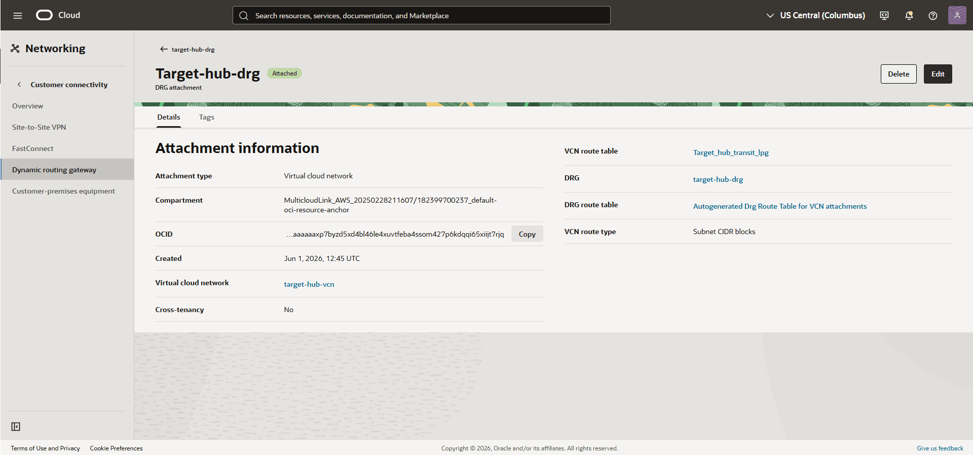 This screenshot shows the required configuration for cross-region restore. This screenshot shows the required configuration for cross-region restore.