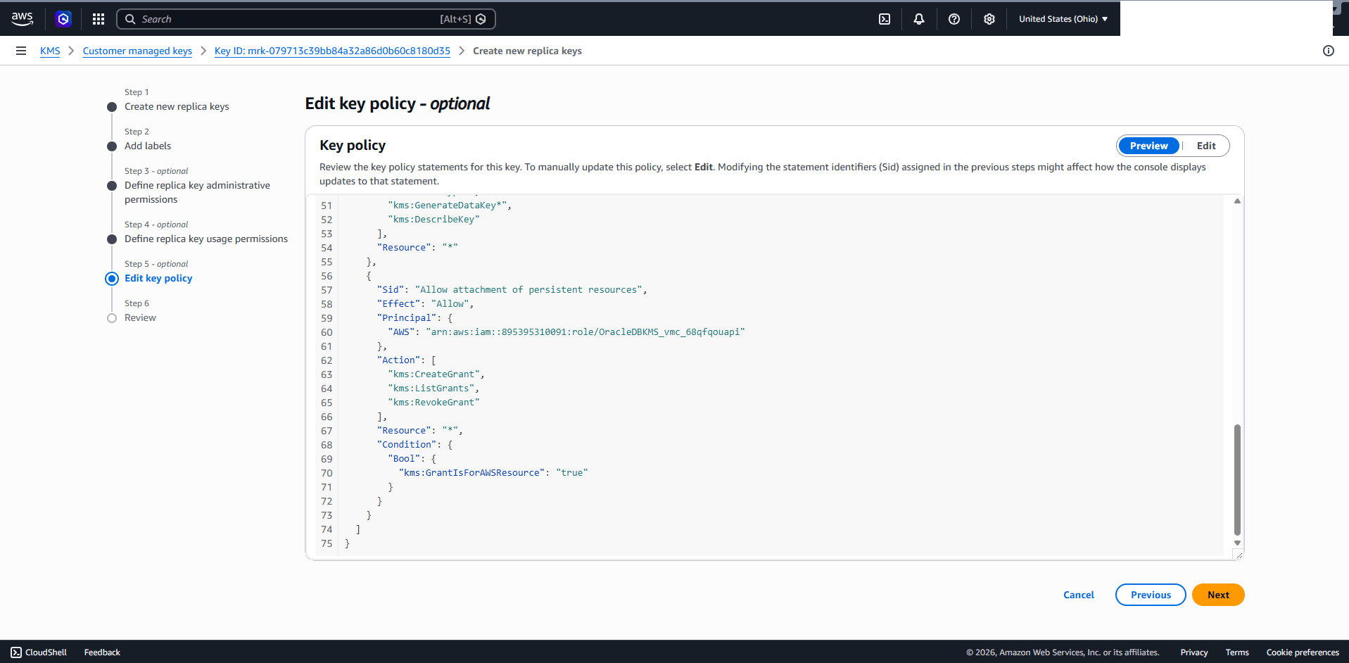 This screenshot shows how to create new replica keys. This screenshot shows how to create new replica keys.