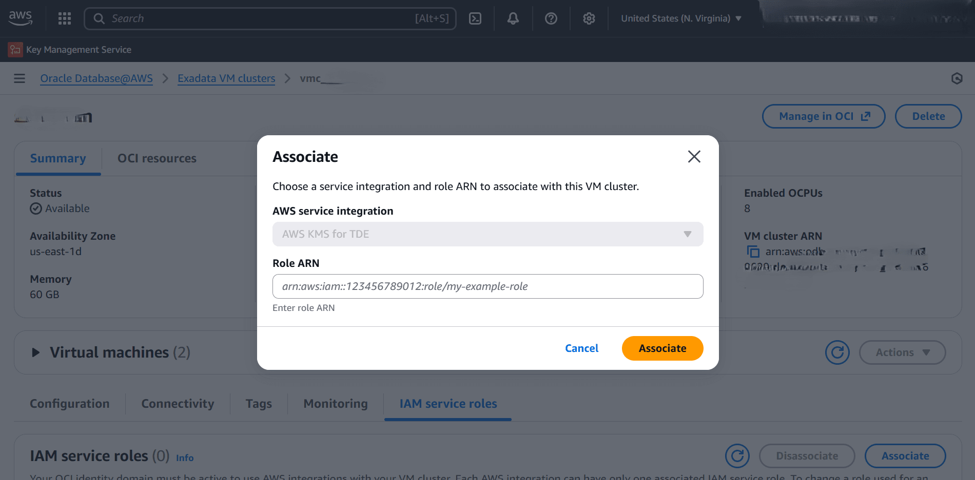 This screenshot shows how to associate the role. This screenshot shows how to associate the role.