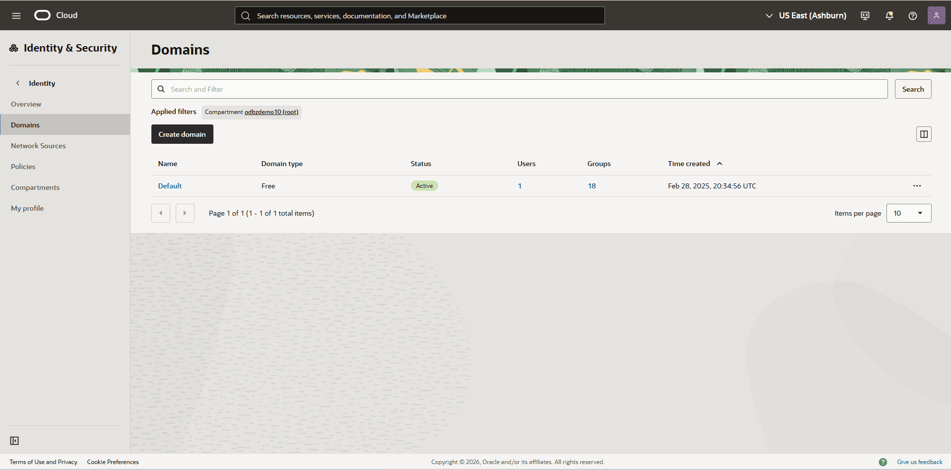 This screenshot shows how to create domain. This screenshot shows how to create domain.