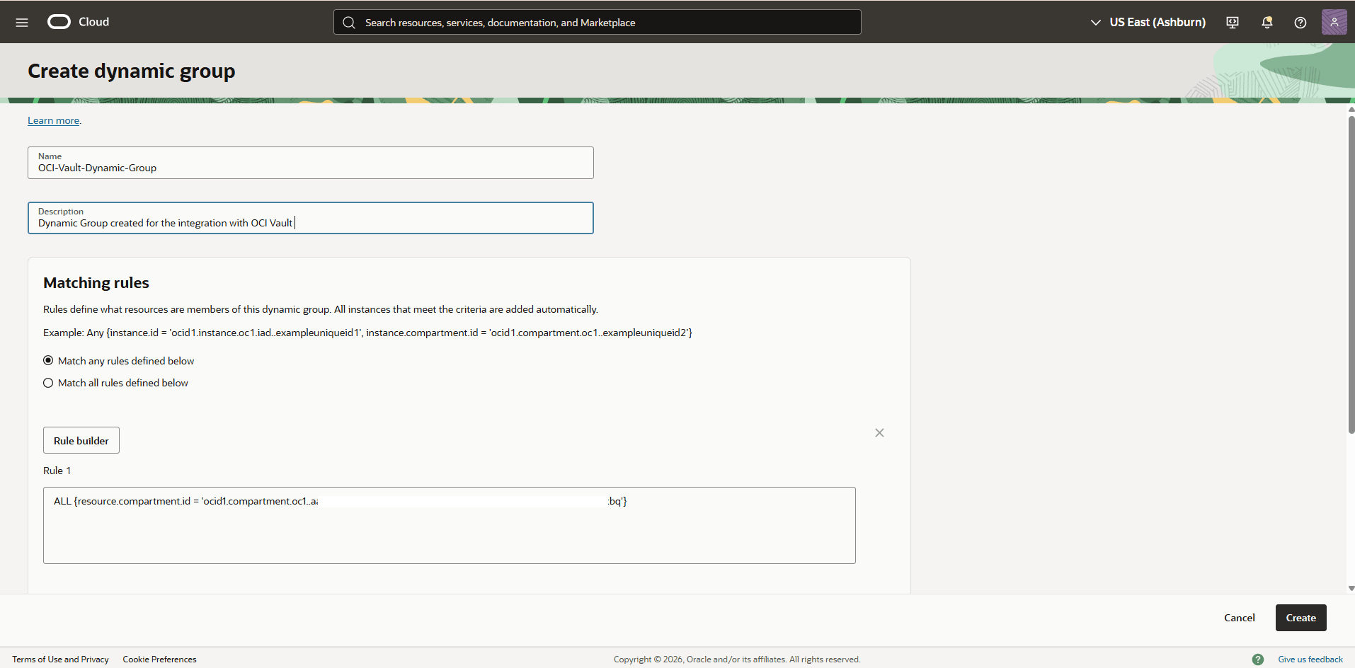 This screenshot shows how to create dynamic group. This screenshot shows how to create dynamic group.