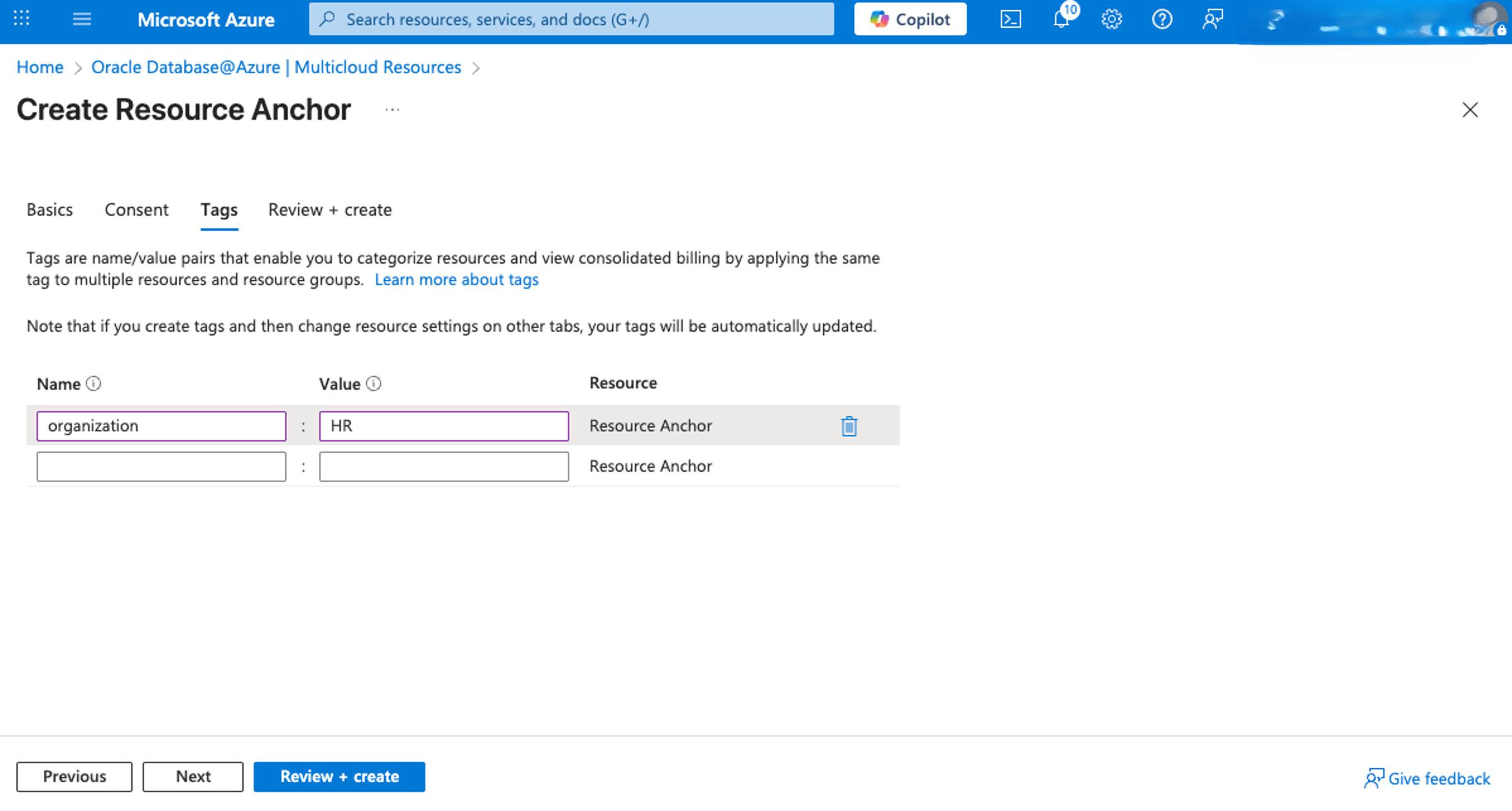 This screenshot shows how to create Resource Anchor. This screenshot shows how to create Resource Anchor.