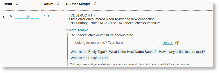 Summary of individual Cluster Sample Summary of individual Cluster Sample